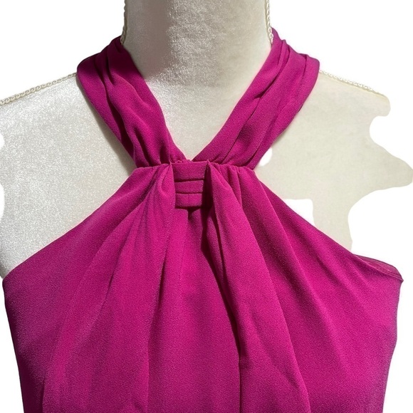 Trina Turk NWT Small Verge Mini Dress Women's Sleeveless Tie Neck Fuschia Pink - Picture 10 of 14